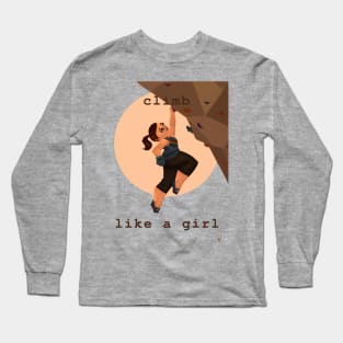 Climb Like a Girl Long Sleeve T-Shirt